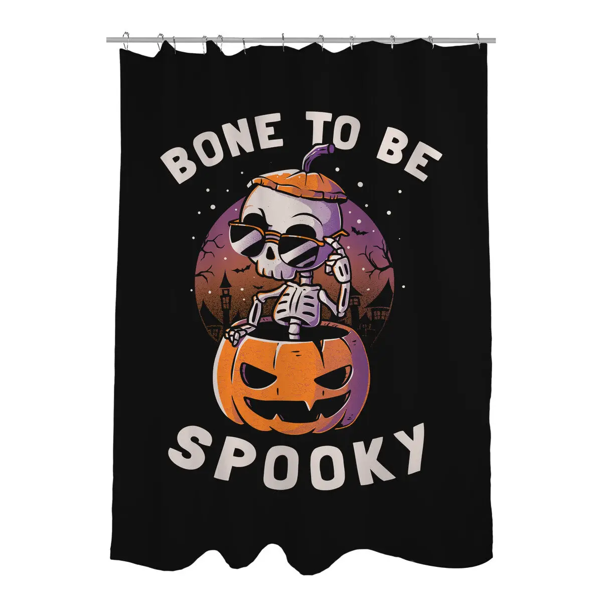 Bone To Be Spooky Shower Curtains