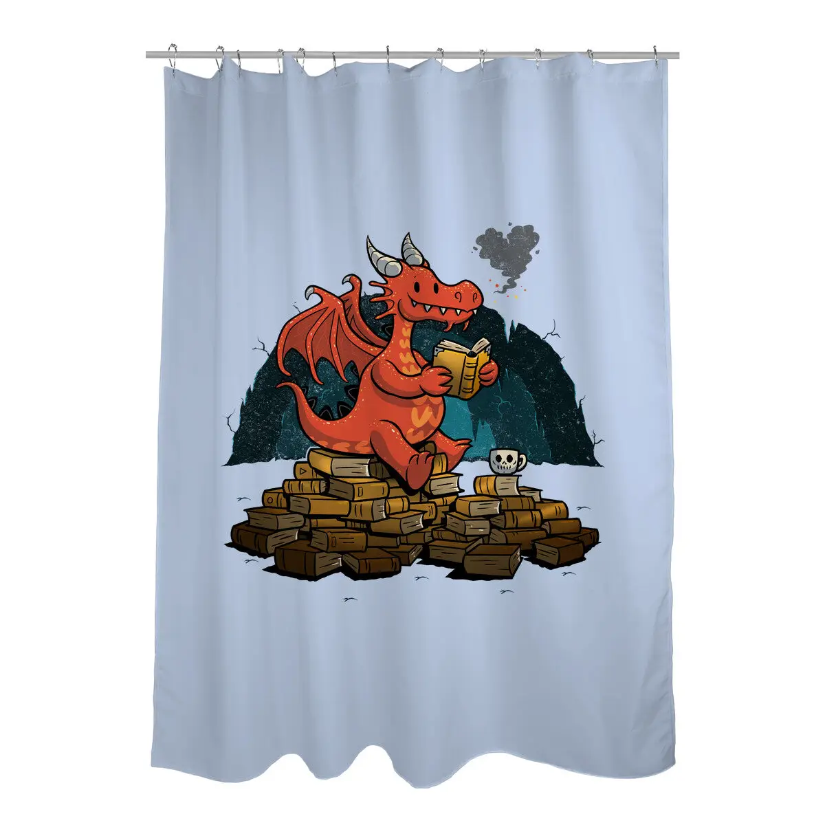 Book Cave Shower Curtains