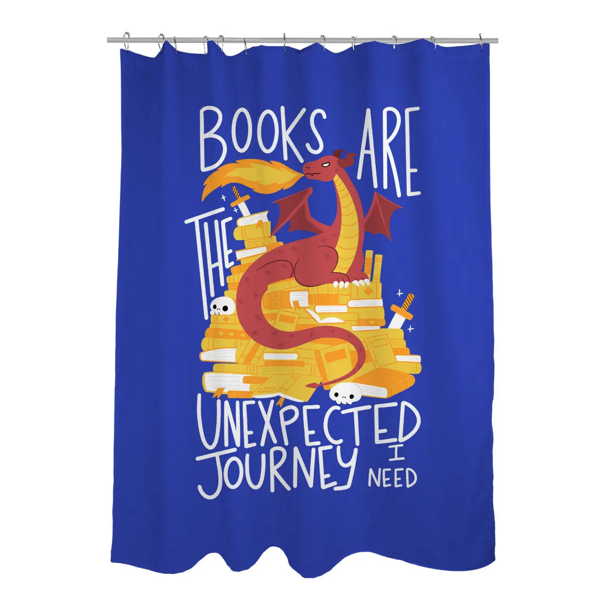 Book Dragon Shower Curtains