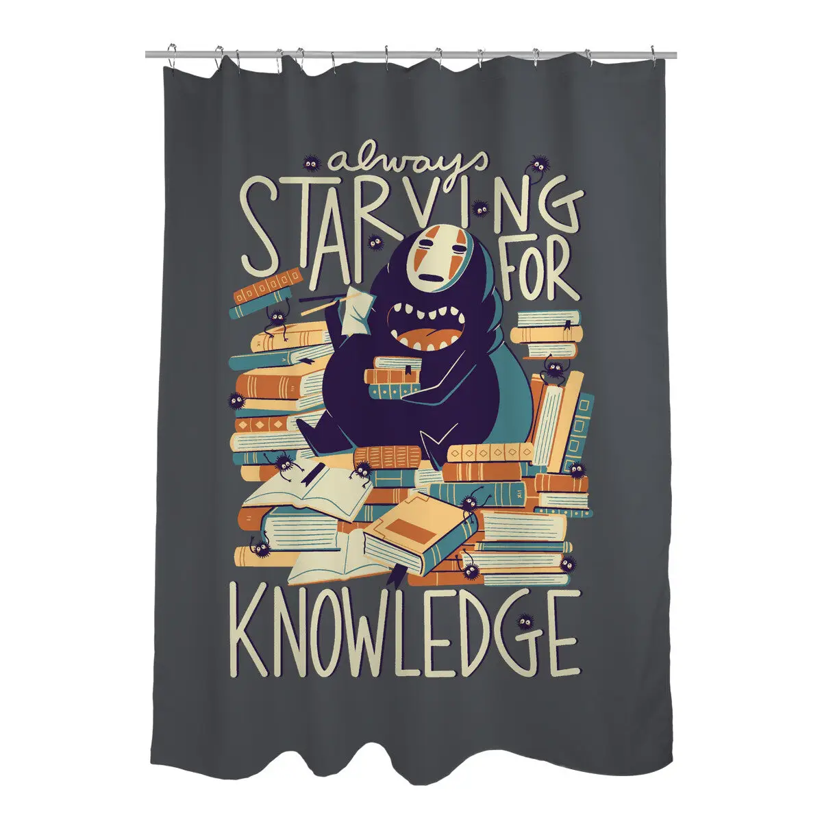 Book Eater Shower Curtains