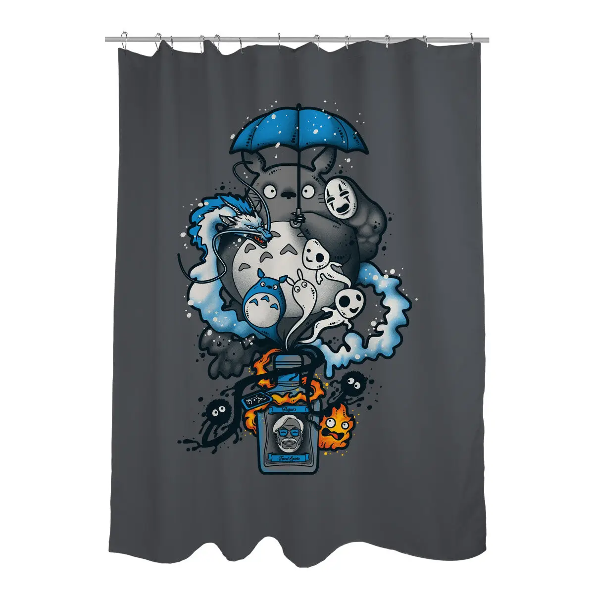 Bottled Spirits Shower Curtains