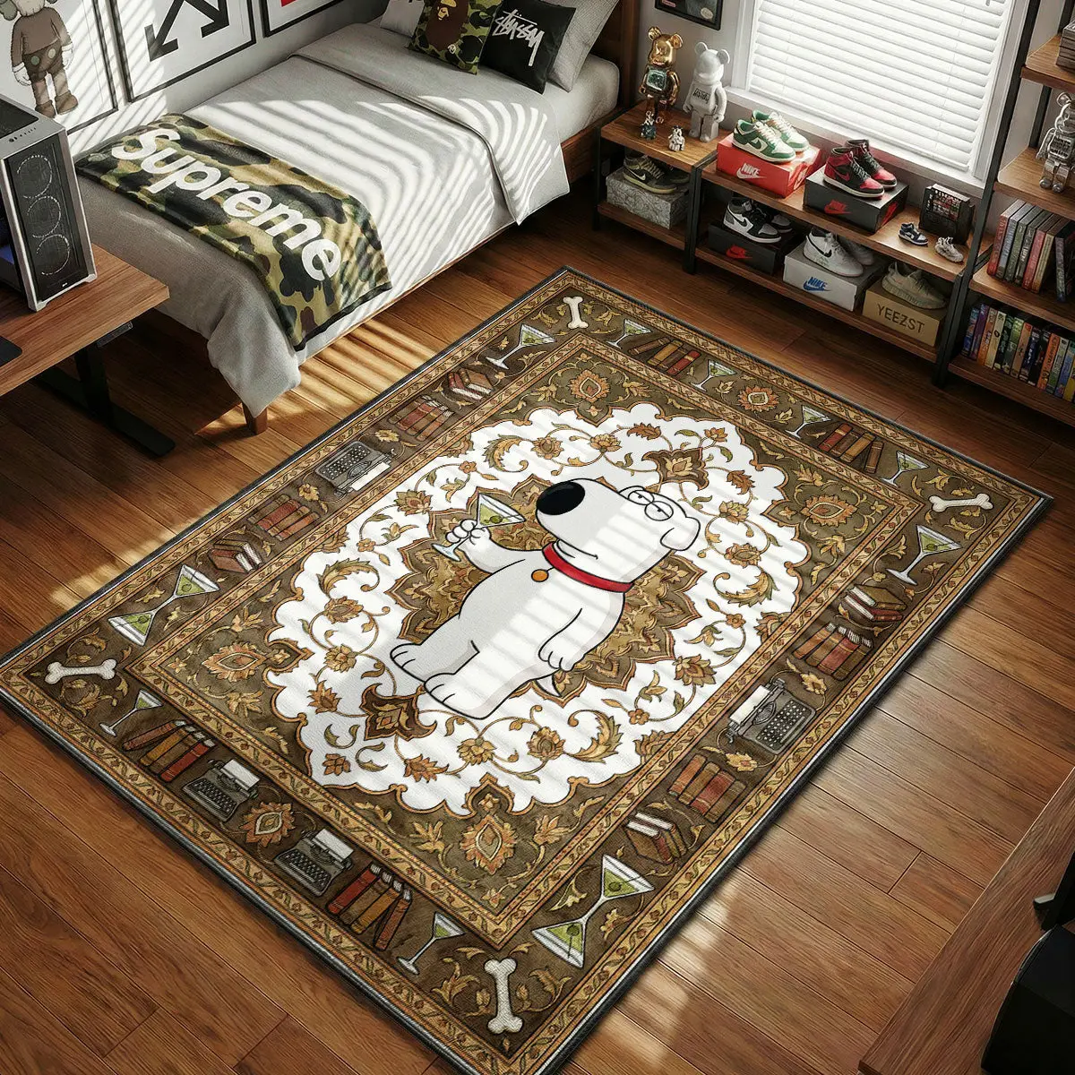 Brian Griffin Martini Writer Rug - Family Guy Room Mat