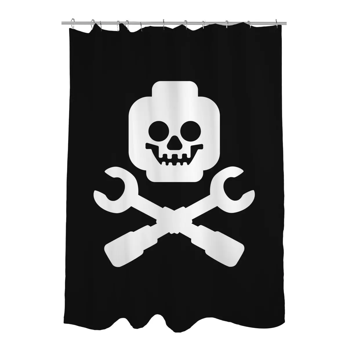 Brick and Crossbones Shower Curtains