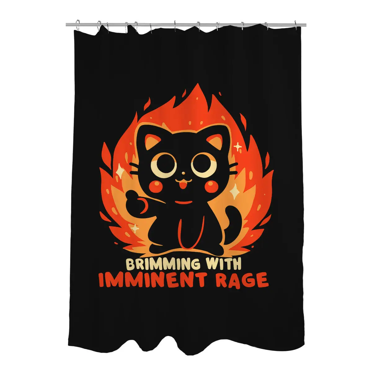 Brimming With Imminent Rage Shower Curtains