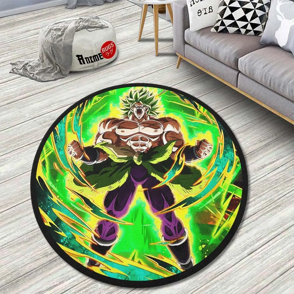 Broly Skill Round Rug Custom Anime Room Mats