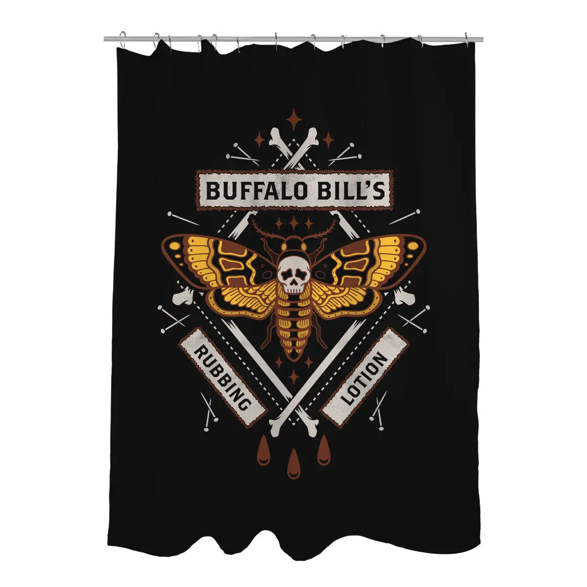 Buffalo Bill's Rubbing Lotion Shower Curtains