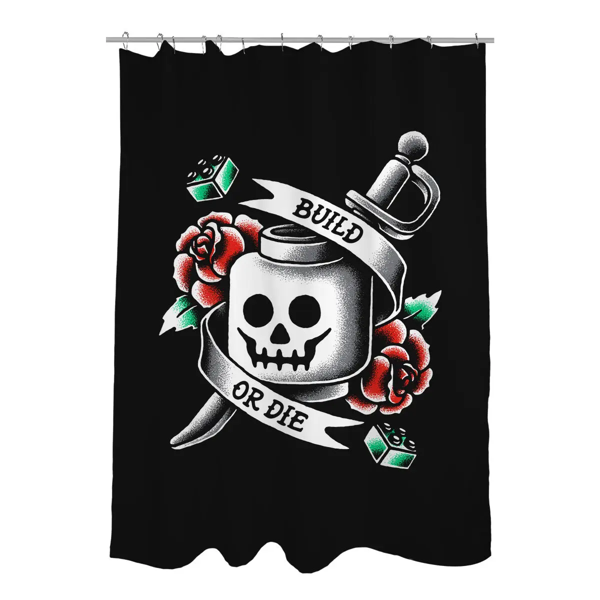 Build or Die Shower Curtains