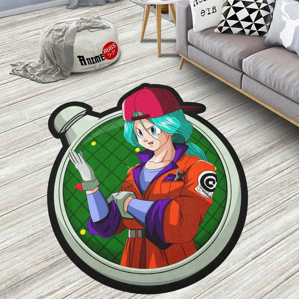 Bulma Shaped Rug Custom Anime Room Decor