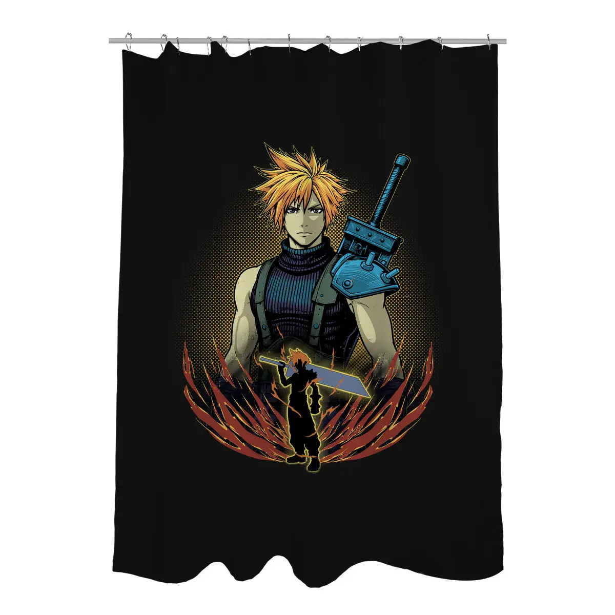 Buster Blade Shadowwork Shower Curtains