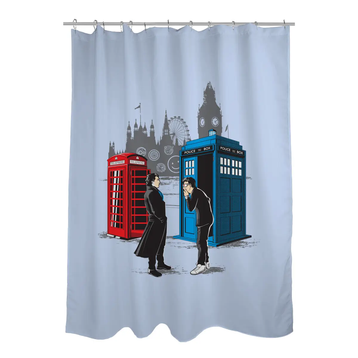 Cabins Collide Shower Curtains