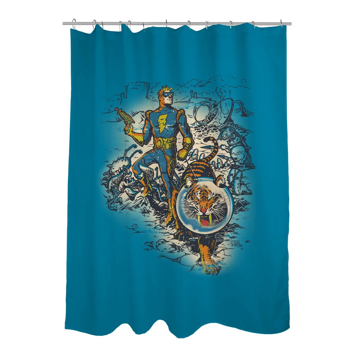 Calvin, Spiffy Spaceman Shower Curtains