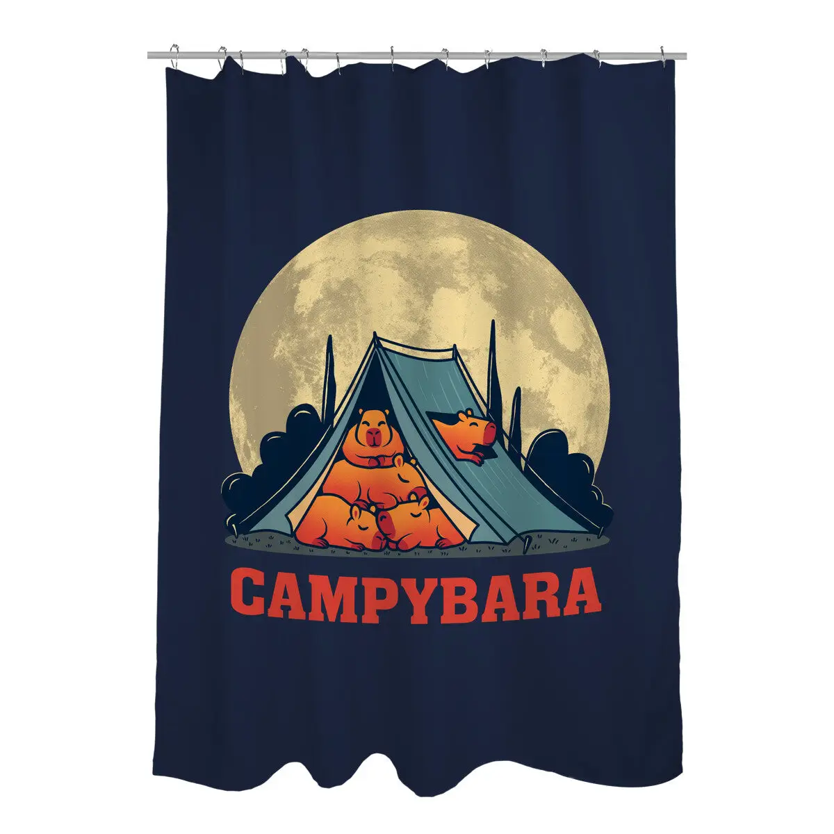 Campy-bara Shower Curtains