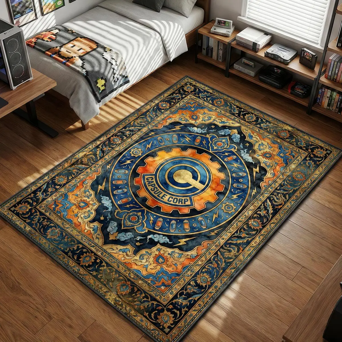 Capsule Corp Tech Rug - Dragon Ball Z Chair Mat