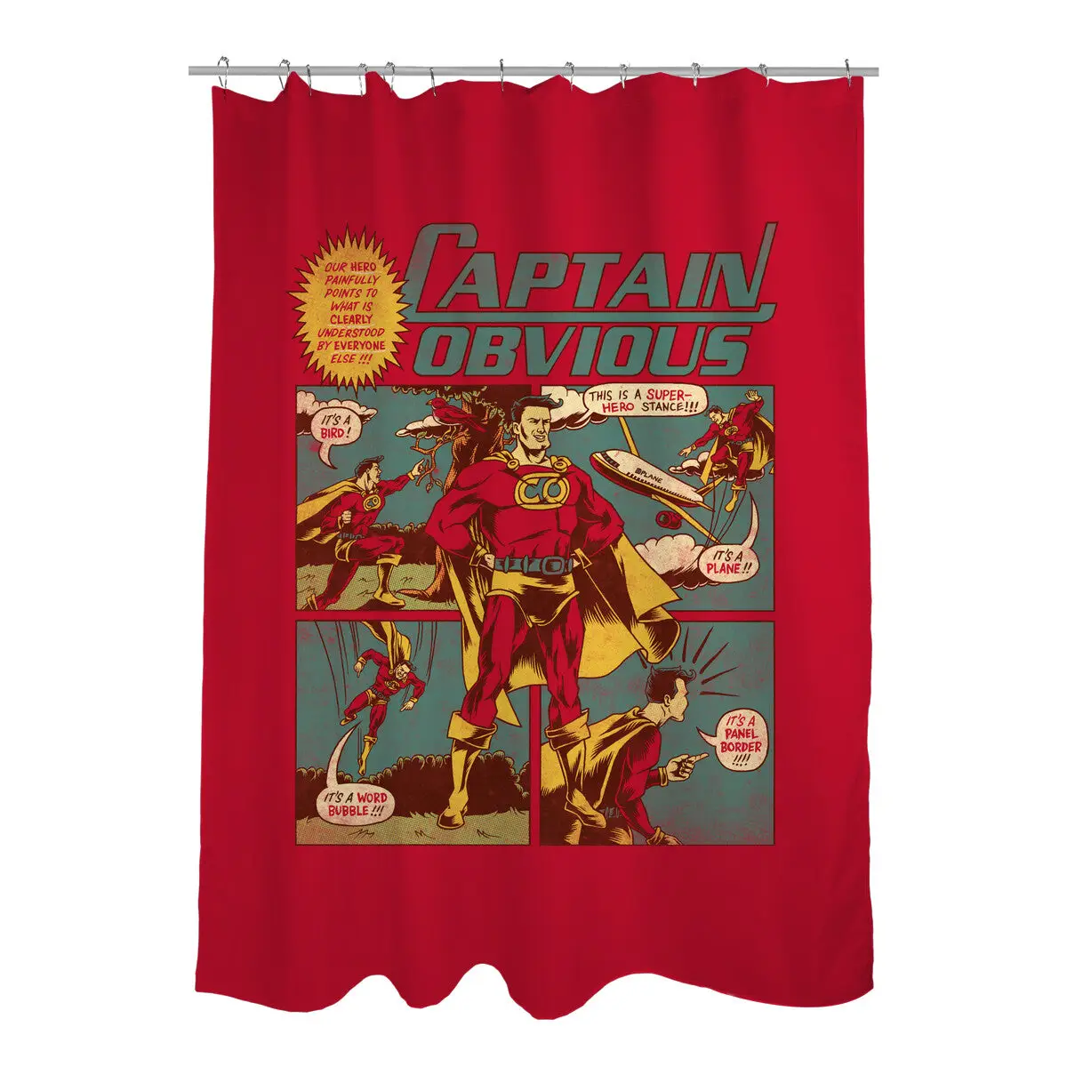 Captain Obvious Shower Curtains