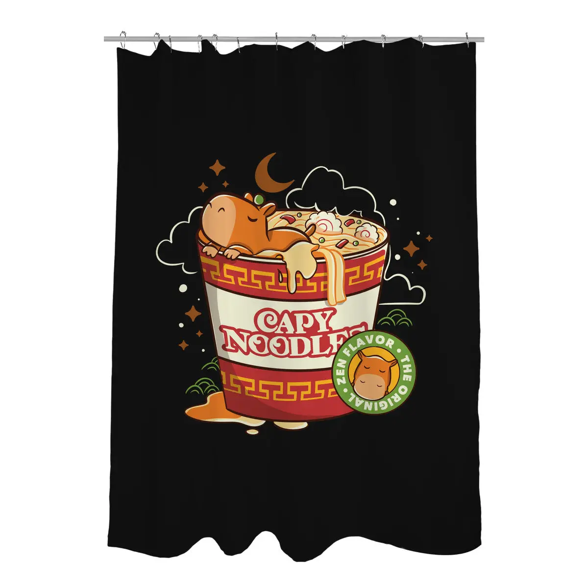 Capy Noodles Shower Curtains