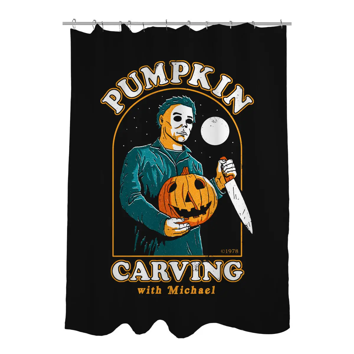 Carving With Michael Shower Curtains