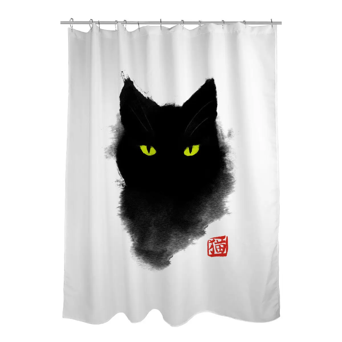 Cat Ink Shower Curtains