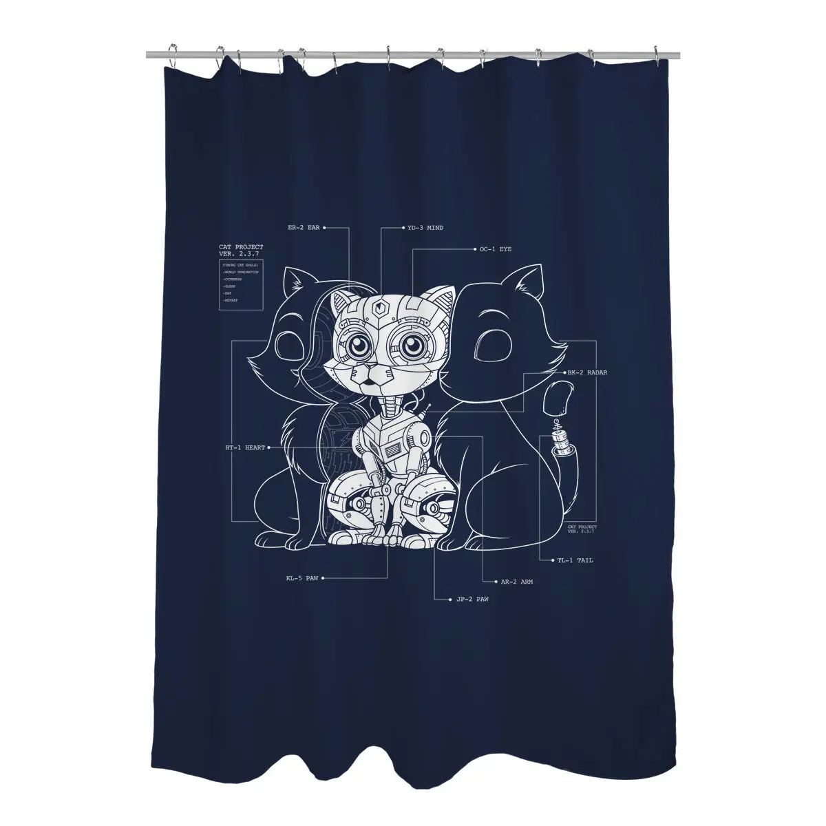 Cat Inside Shower Curtains