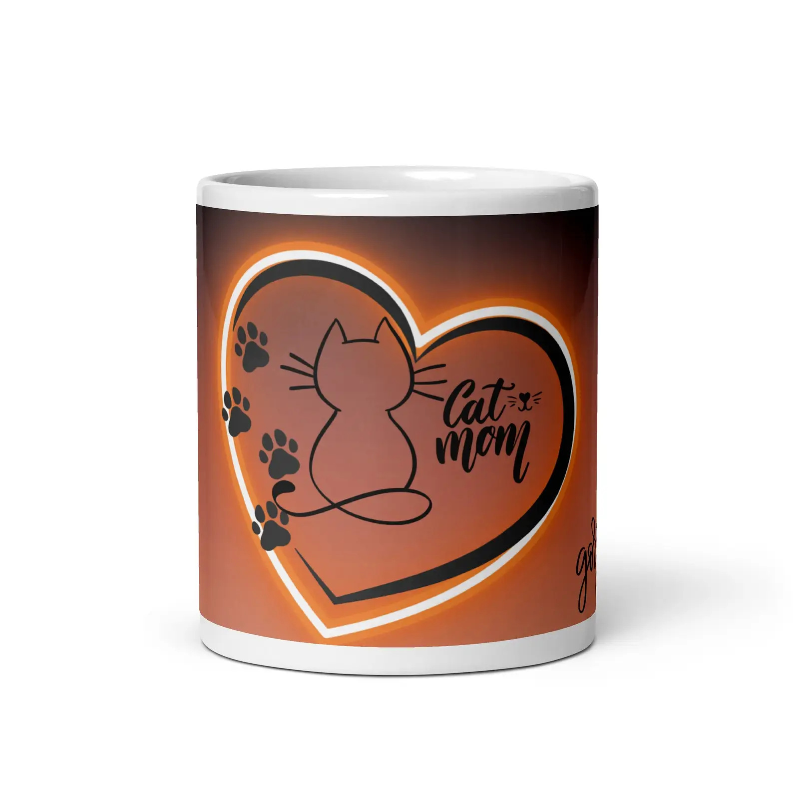 Cat Mom: Hello Gorgeous: Cat Totem Spirit Animal White Glossy Mug