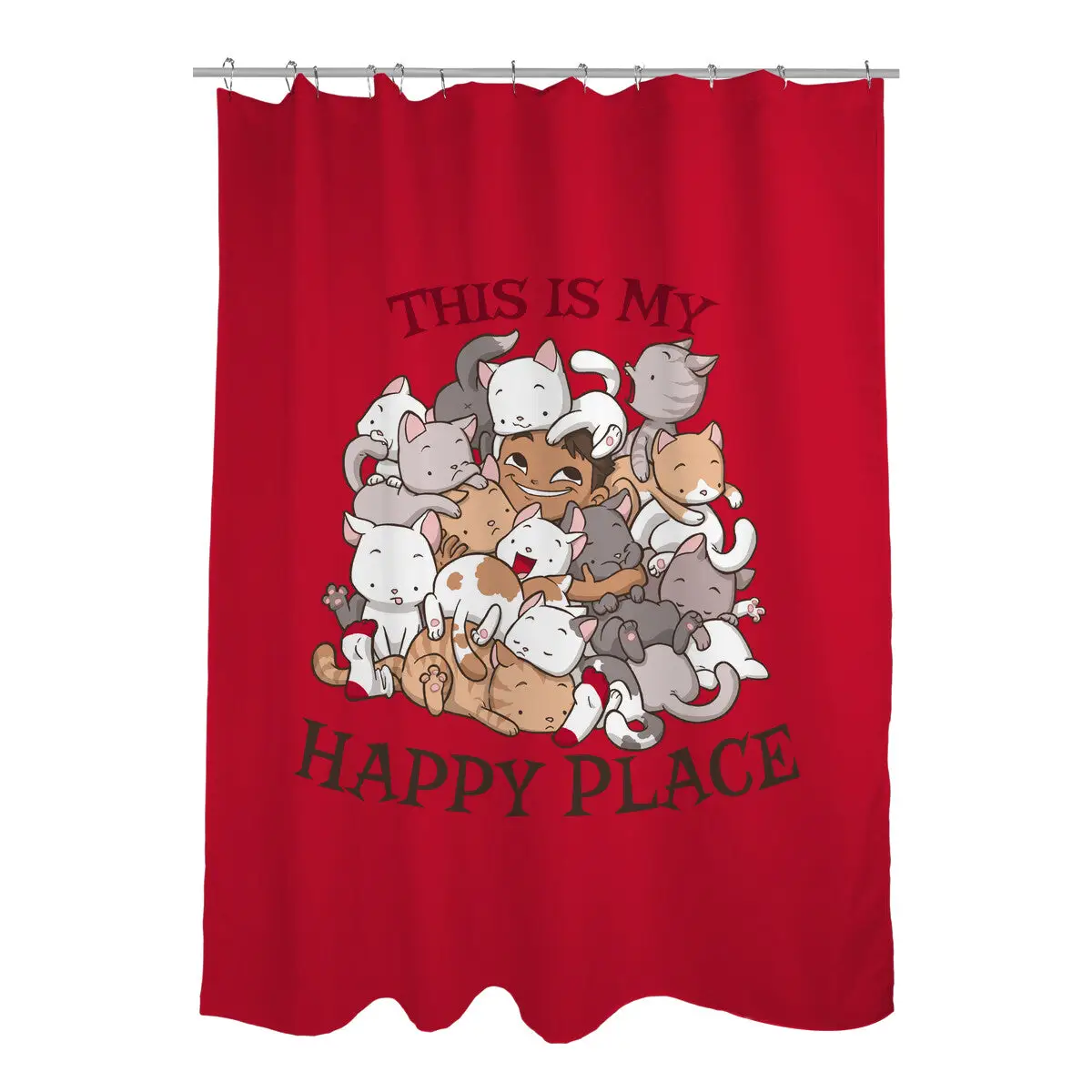 Cat Pile Shower Curtains