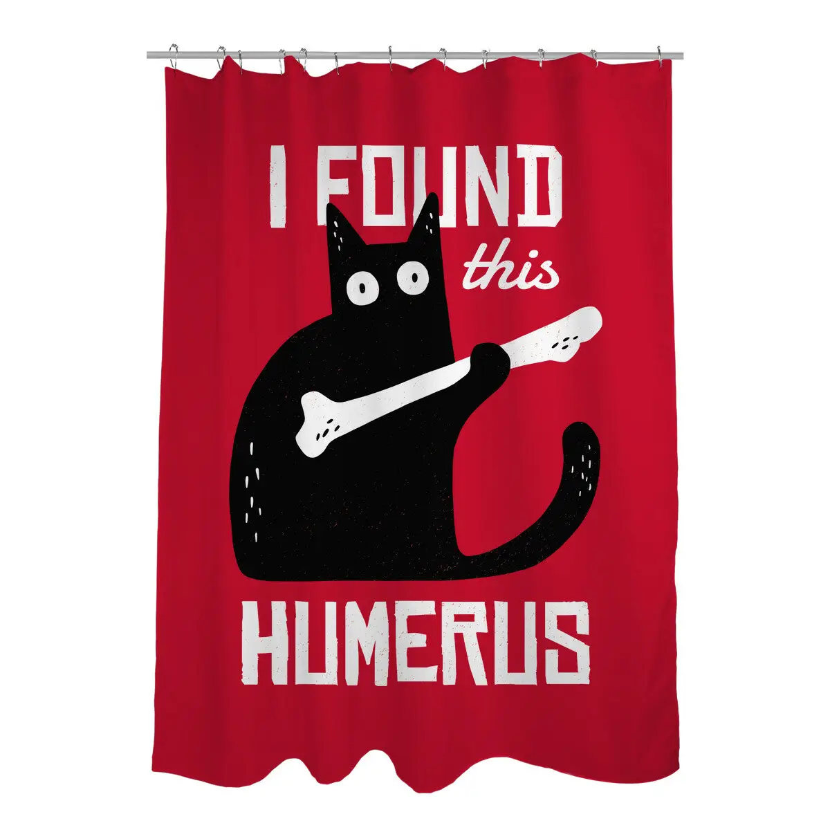 Cat With A Bone Shower Curtains