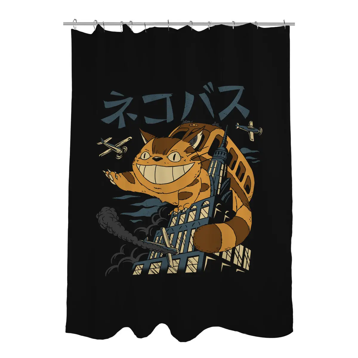 Catbus Kong Shower Curtains