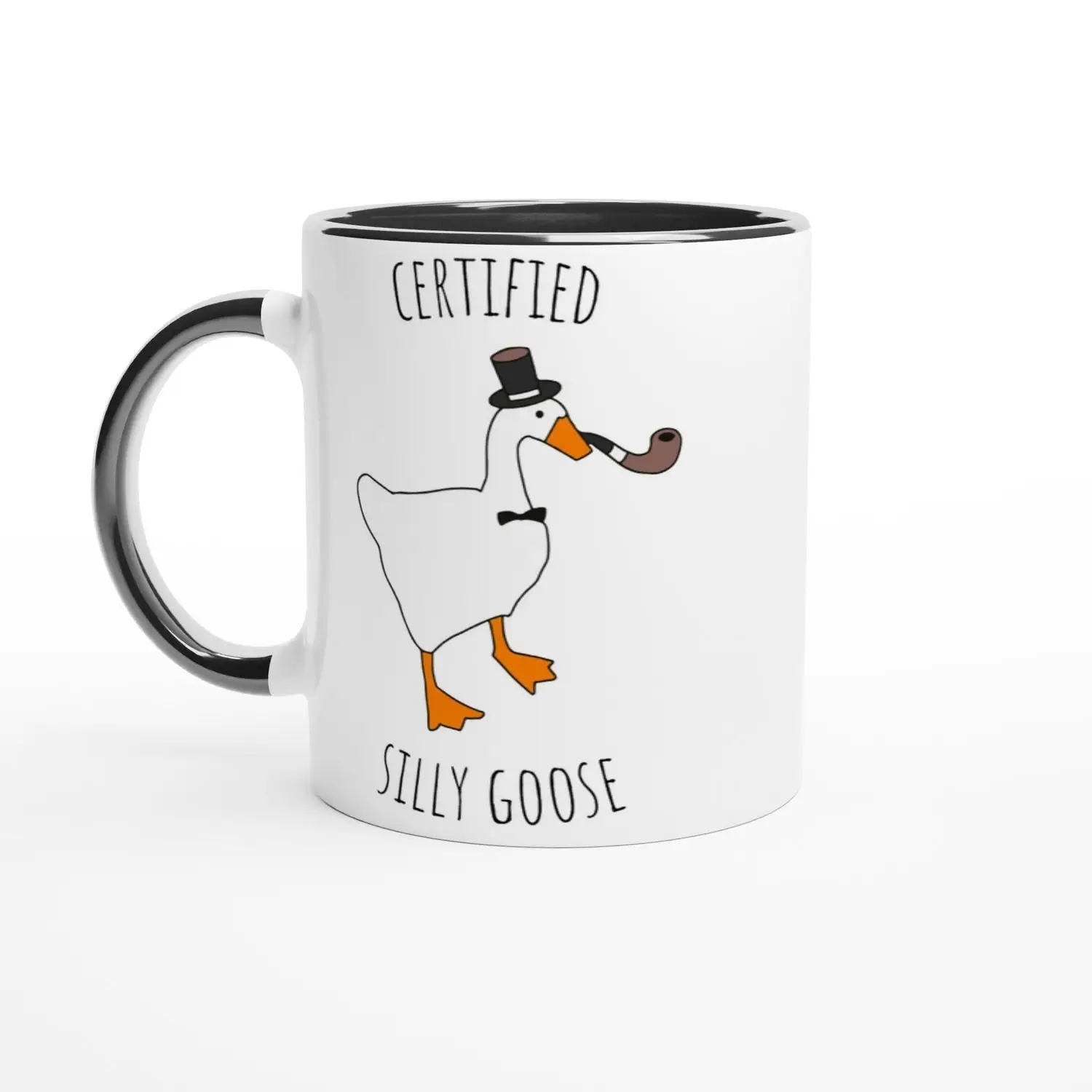 Certified Silly Mug, Untitled Goose Game Top Hat & Pipe Design