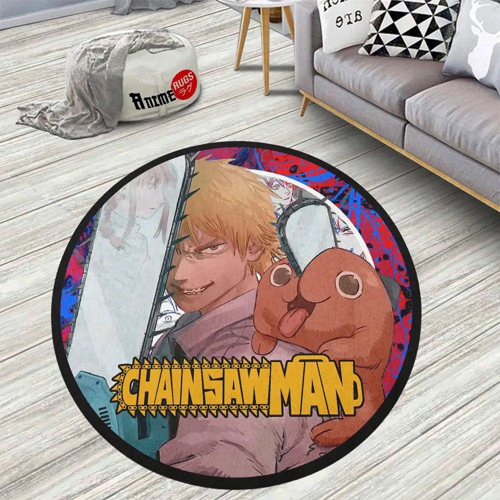 Chainsaw Man Denji Skid-Proof Round Rug