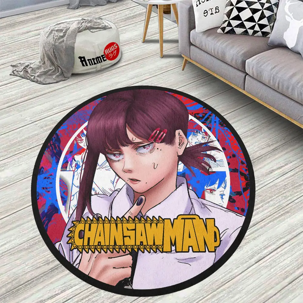 Chainsaw Man Kobeni Higashiyama Skid-Proof Round Rug