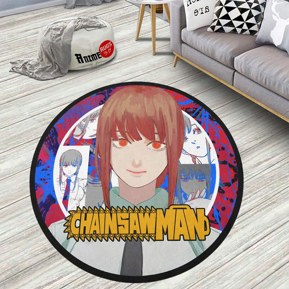 Chainsaw Man Makima Skid-Proof Round Rug