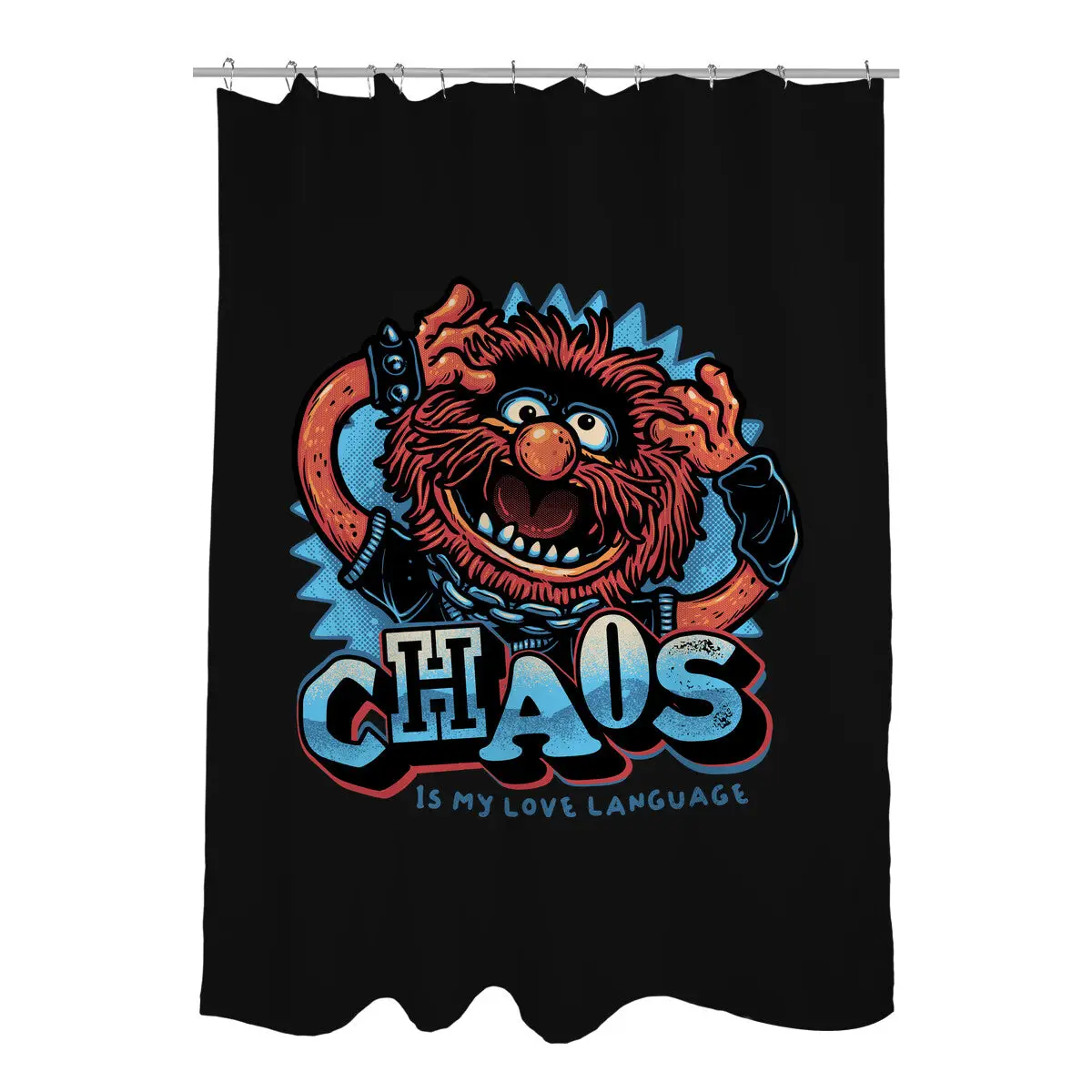 Chaos Is My Love Language Shower Curtains