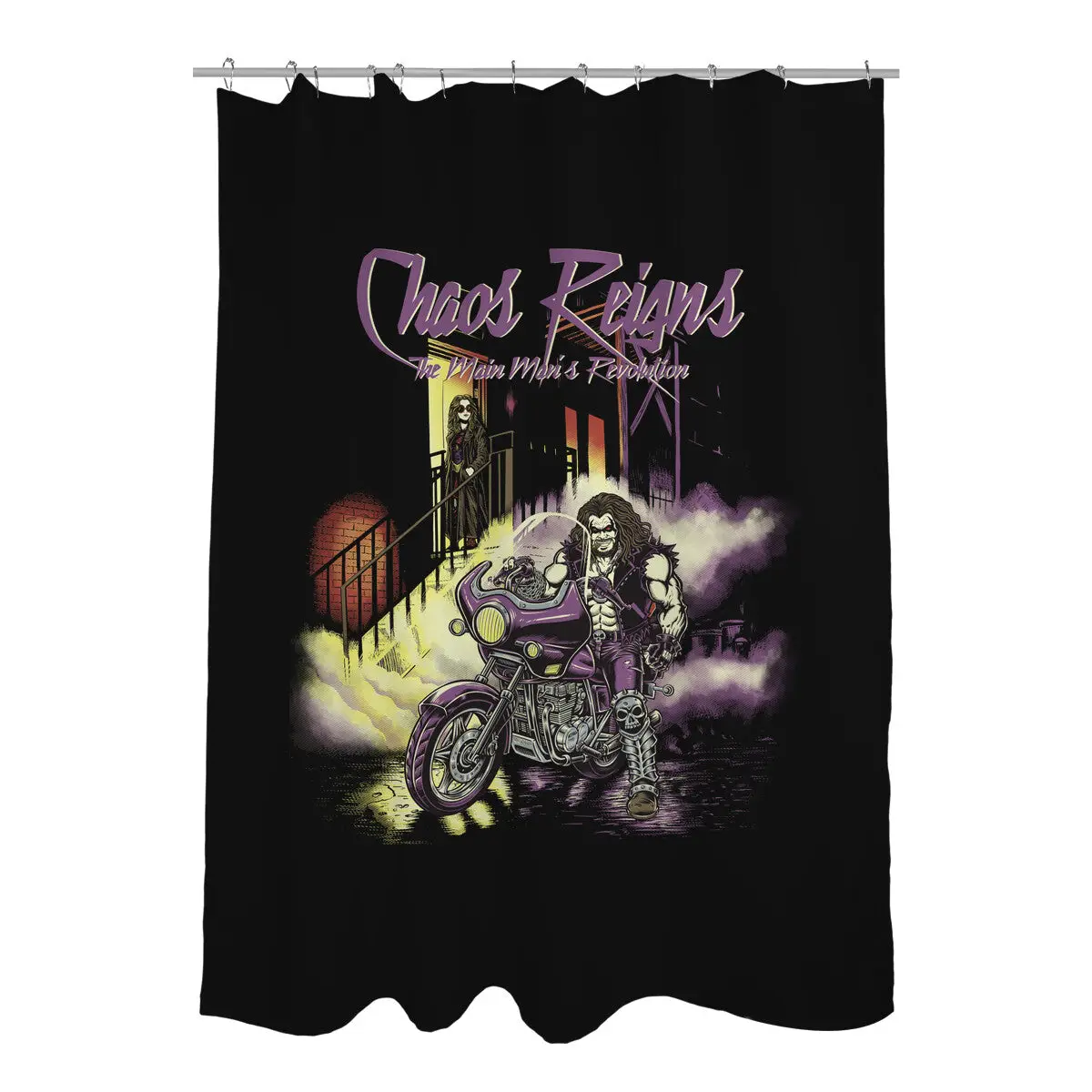 Chaos Reigns Shower Curtains