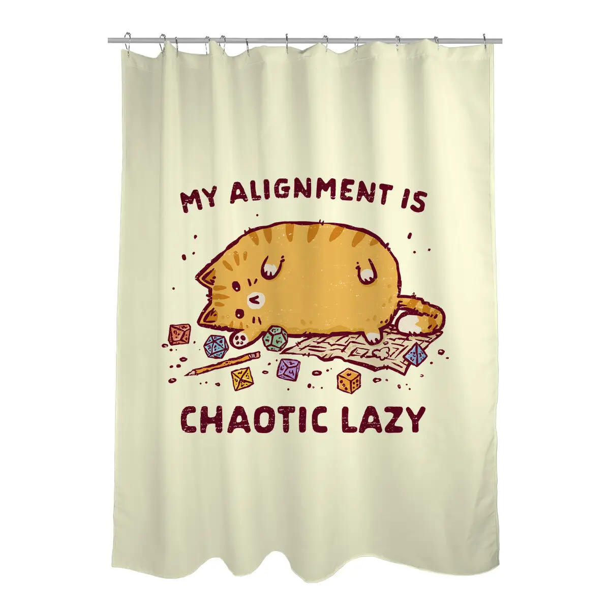 Chaotic Lazy Shower Curtains
