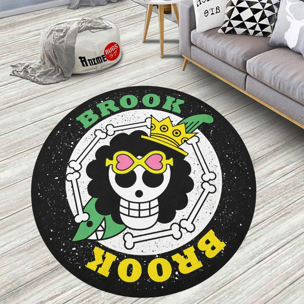Character Symbol Brook Skid-Proof Round Rug