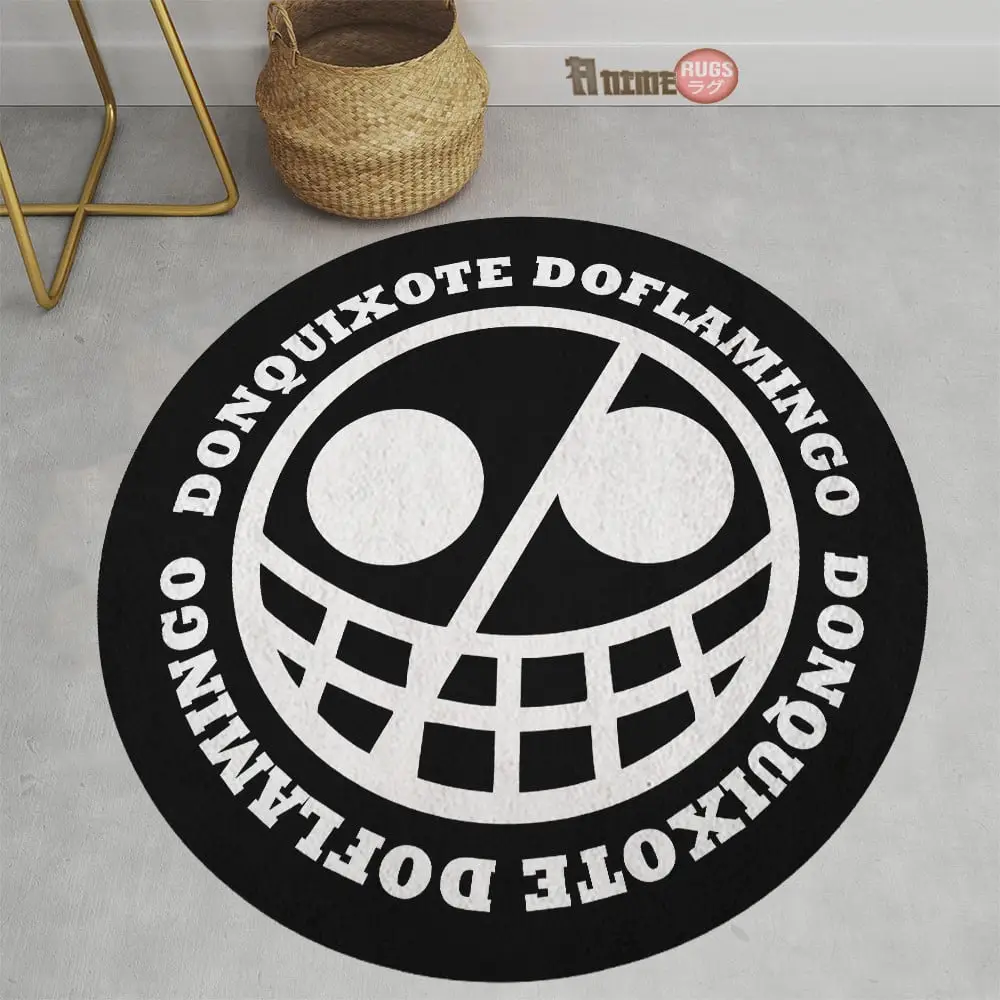 Character Symbol Donquixote Doflamingo Skid-Proof Round Rug
