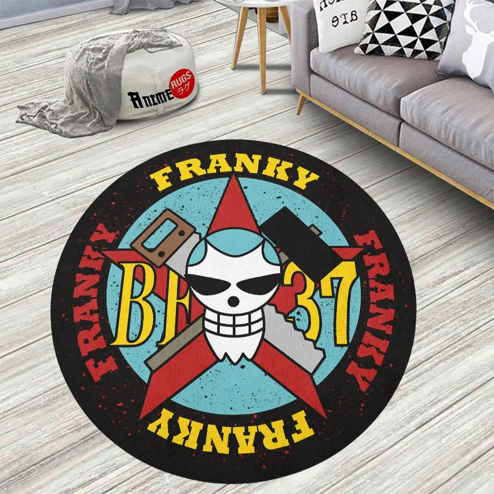 Character Symbol Franky Skid-Proof Round Rug