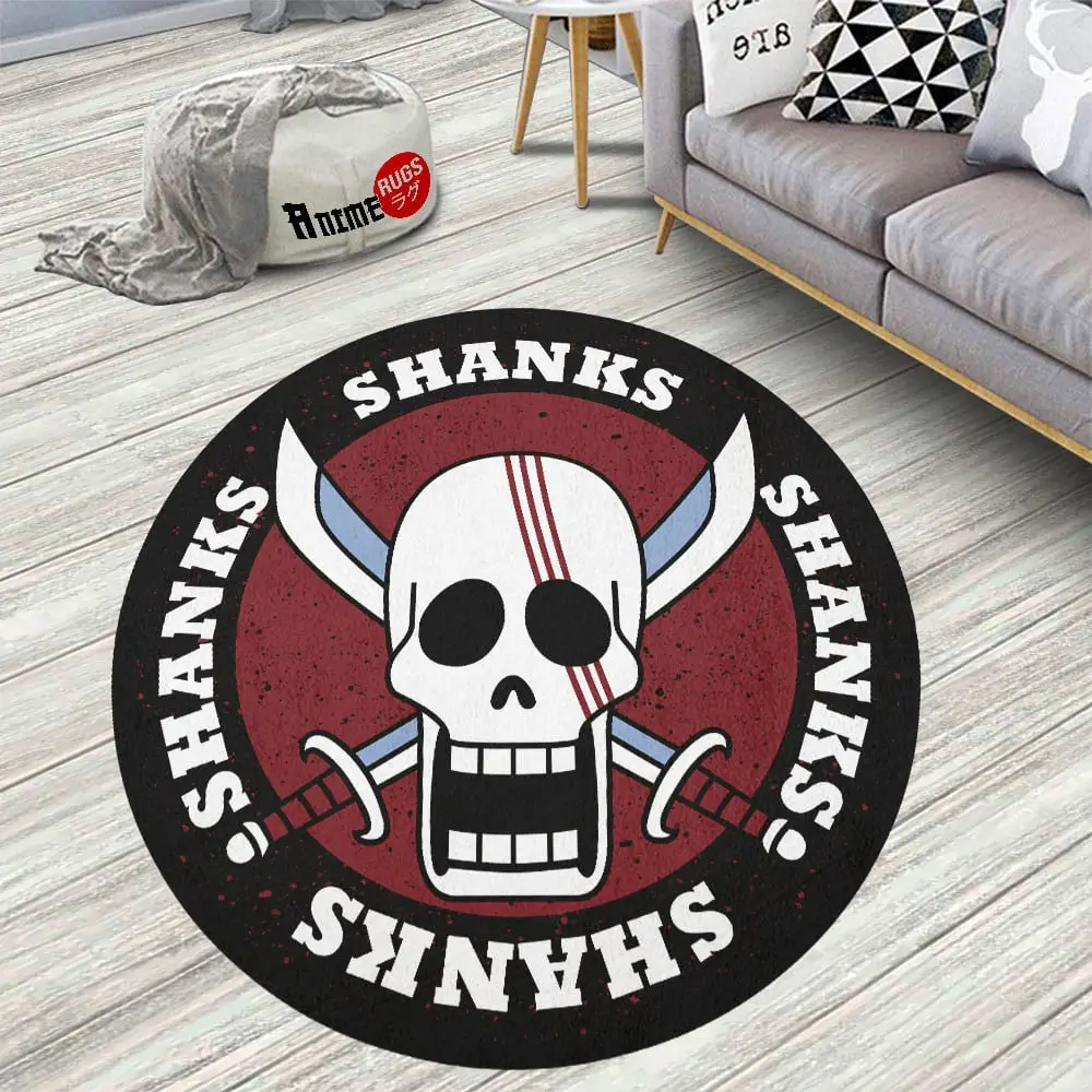 Character Symbol Shanks Skid-Proof Round Rug