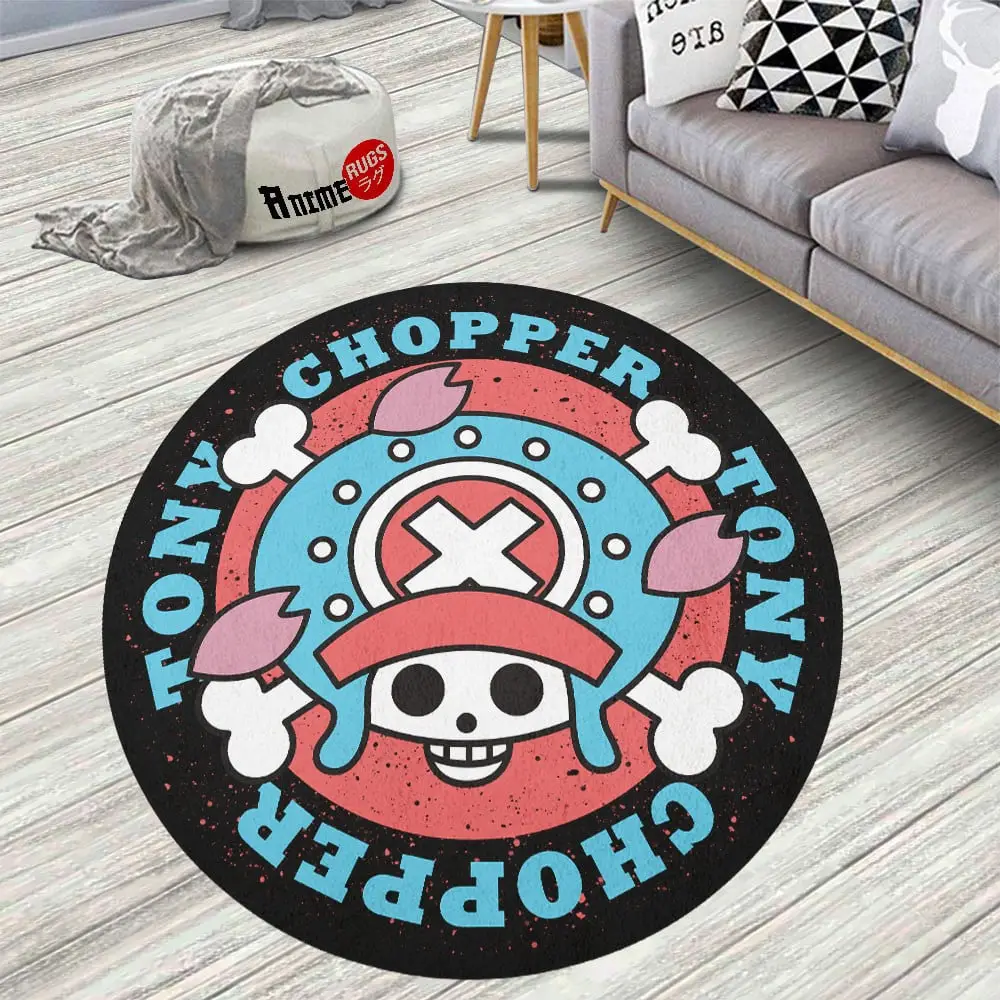 Character Symbol Tony Tony Chopper Skid-Proof Round Rug