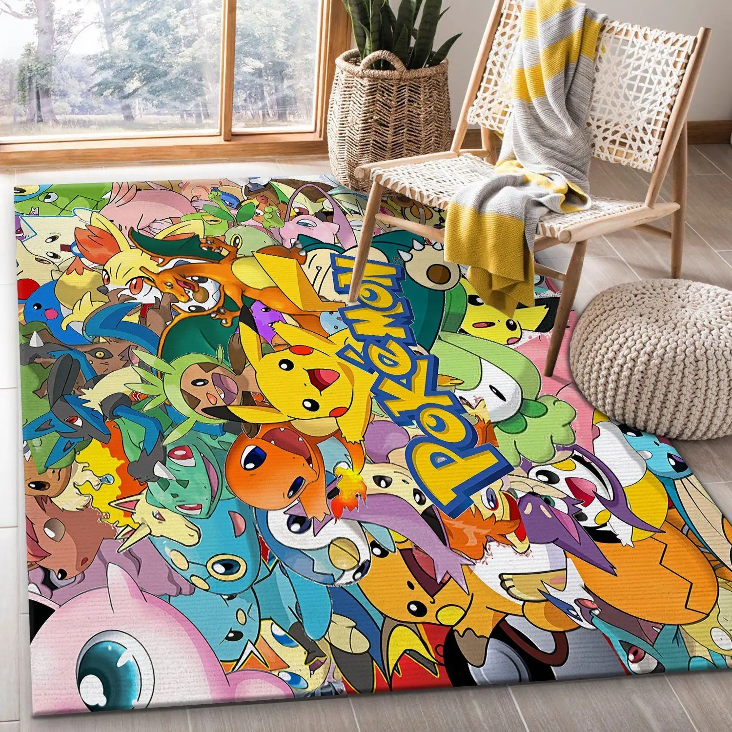 Characters Pokemon Generation 1 Rug Home Decor