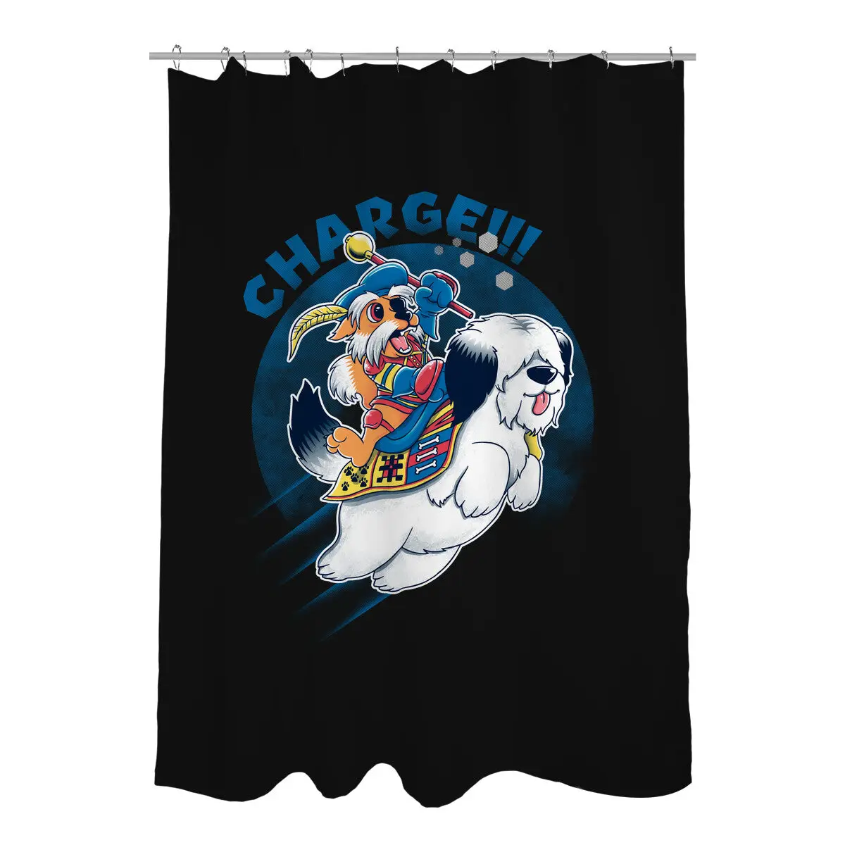 Charge!!! Shower Curtains