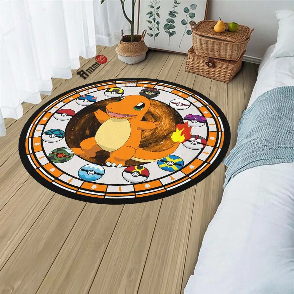 Charmander Round Rug Custom Anime Room Mats