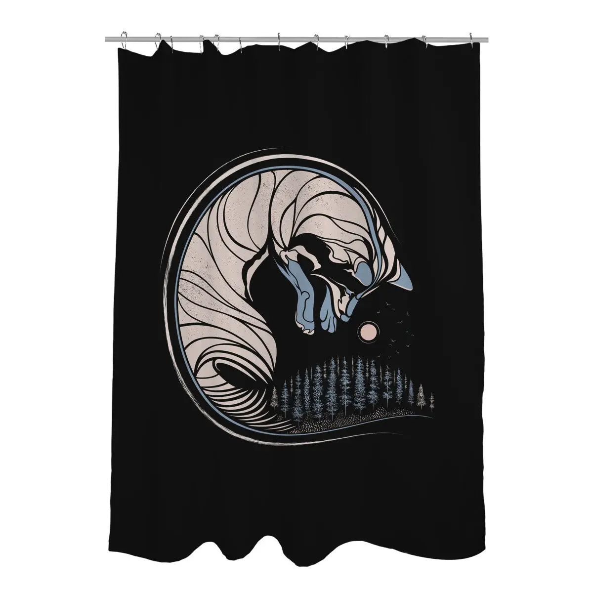 Chasing Its Tail Shower Curtains