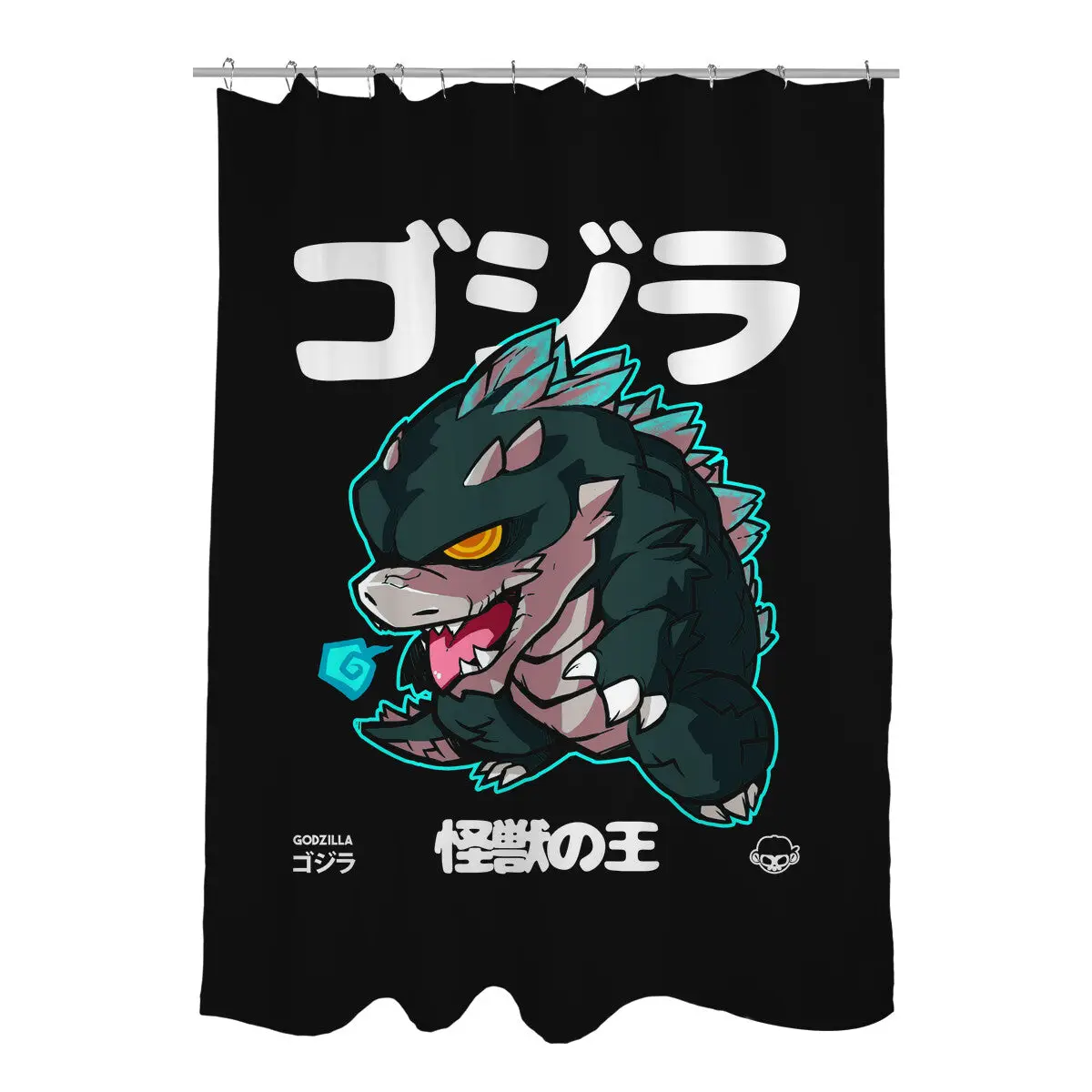 Chibi Kaiju King Shower Curtains