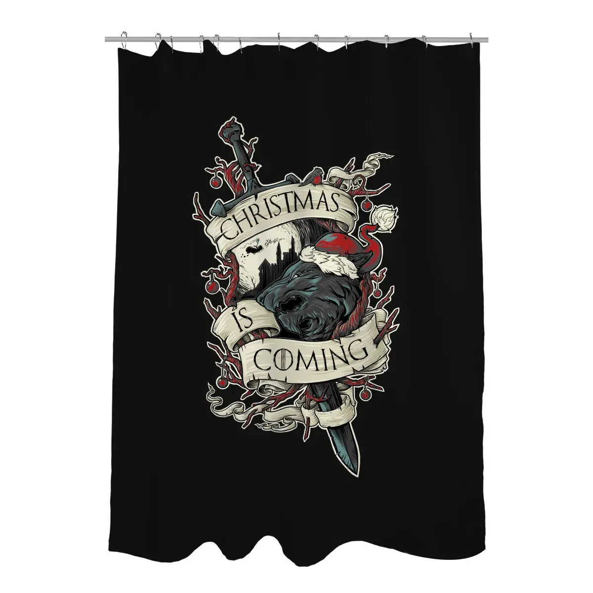 Christmas Is Coming Shower Curtains