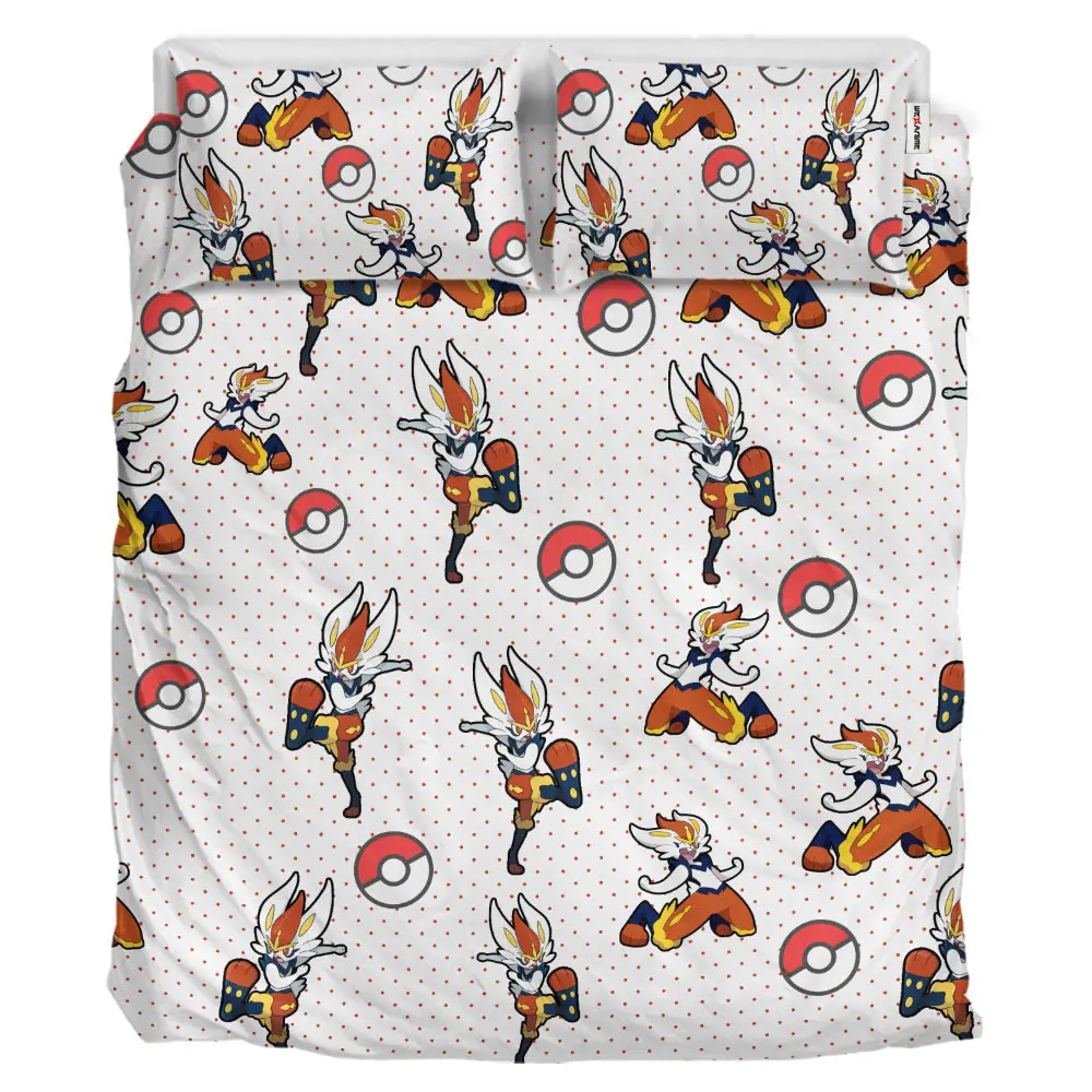 Cinderace Custom Anime Bedding Set