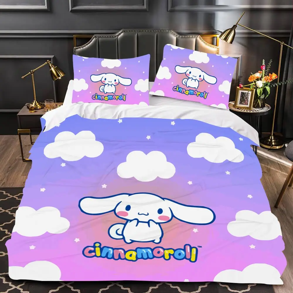 Cinnamoroll Purple Full Duvet Cover Set