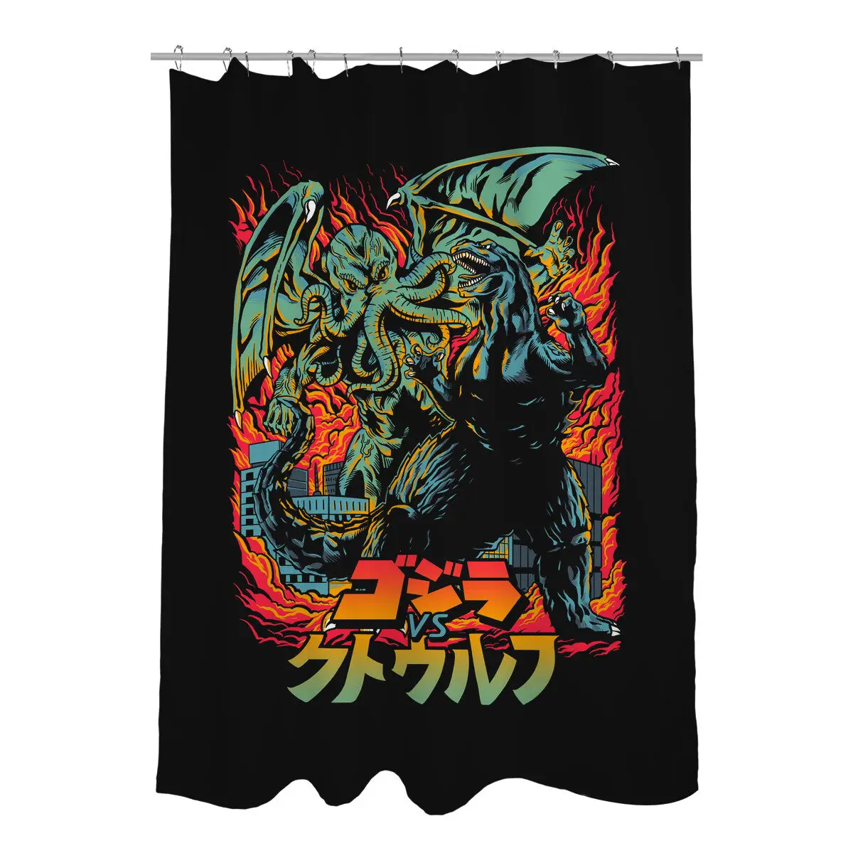 Clash of Gods Revisited Shower Curtains