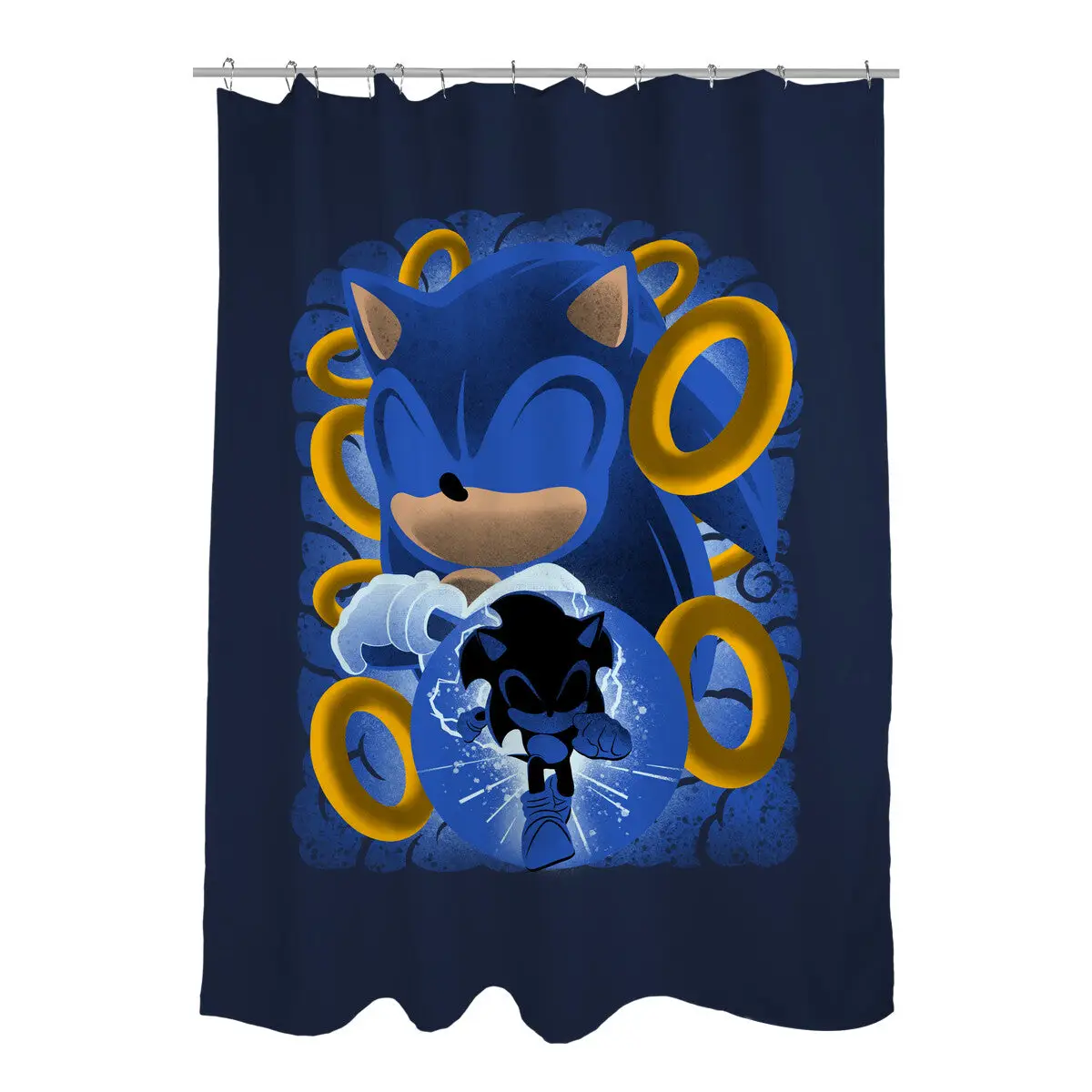 Classic Blue Hedgehog Shower Curtains