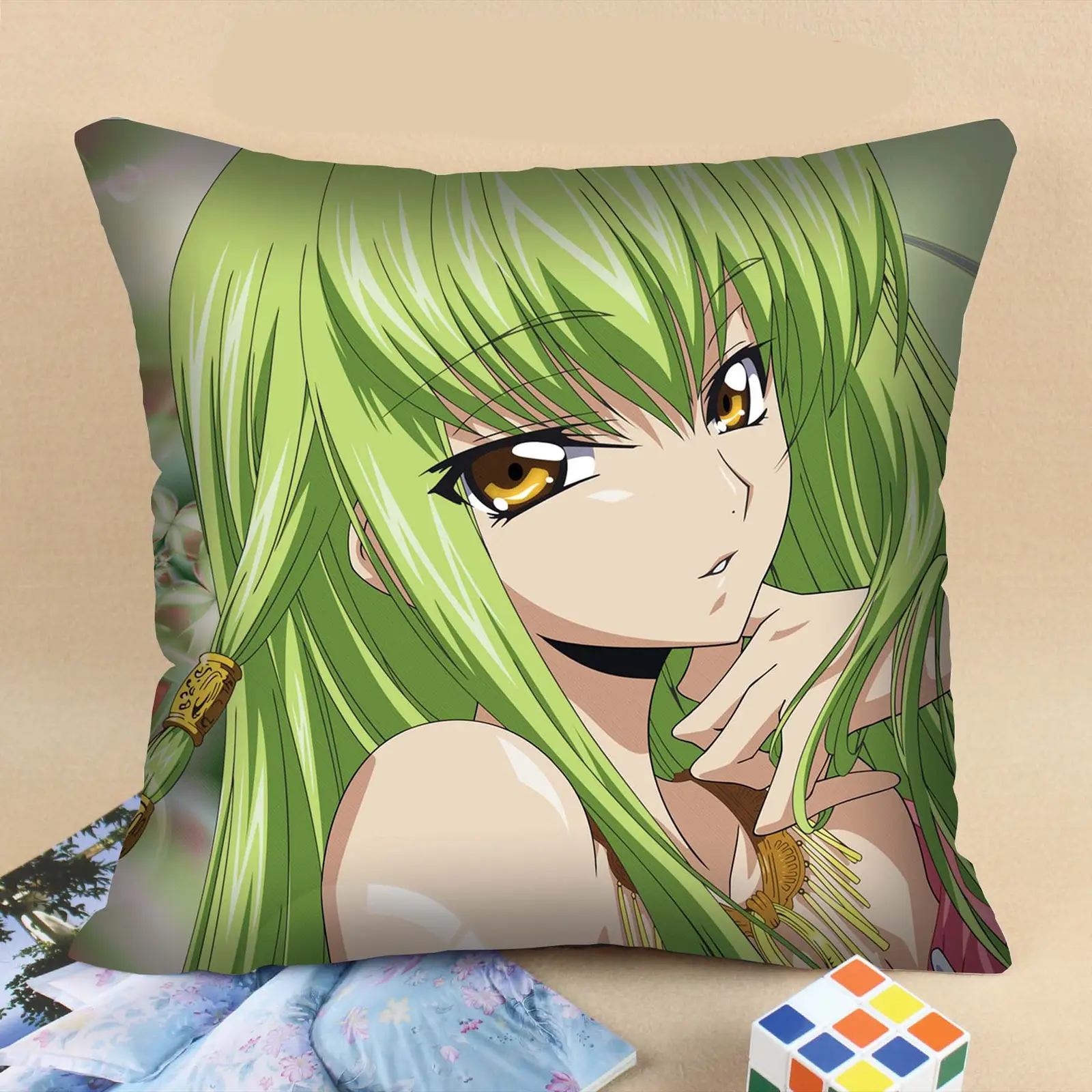 Code Geass:Lelouch of the Rebellion Lelouch C.C. Image Pattern Square Pillow Cushion