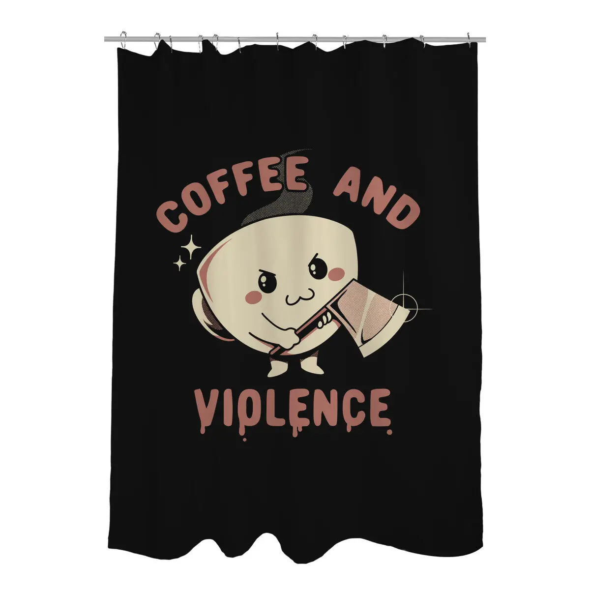 Coffee And Violence Shower Curtains
